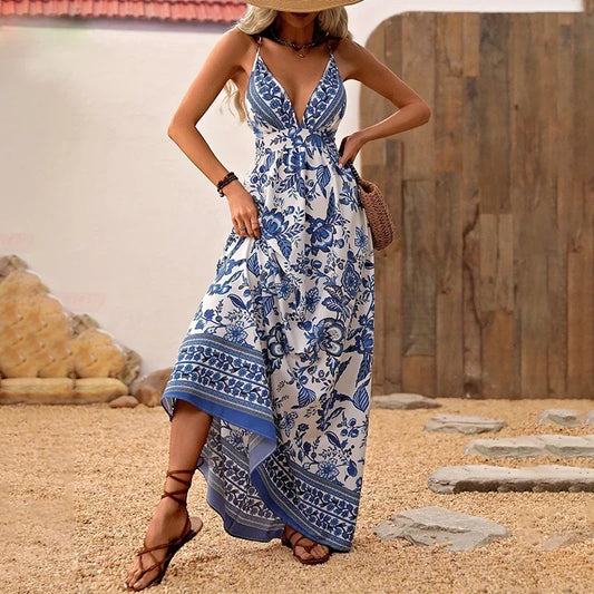 Abito Hawaiian | Scollo V Estivo Leggero
